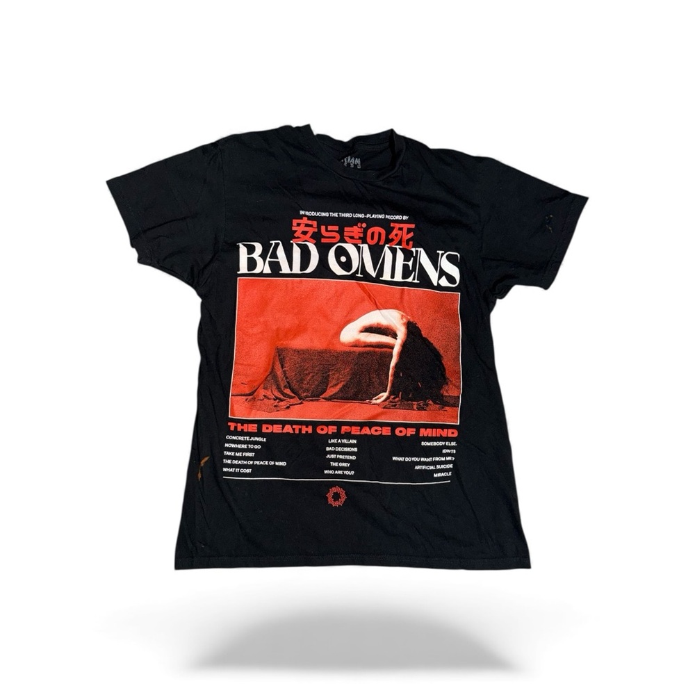 Black Small Graphic Tee “ Bad Omens “